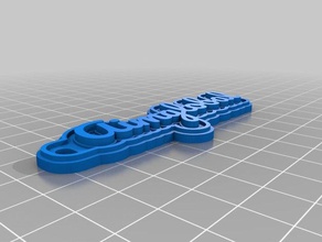 aimglobal trousseau de clés porte-clés personnalisé 3d print model - Mito3D