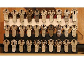 euro cilindro di archiviazione lockpicking il fai da te serratura porta hobby a profilo 3d print model - Mito3D