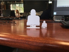 stefan karl Anıtı 3d baskı mem anahat portre ayakta Heykeli 3d print model - Mito3D
