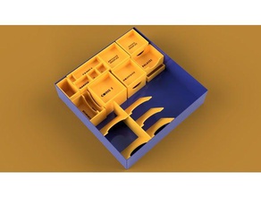fünf Stämme Veranstalter 3d-gedruckt Spiele Brettspiel Zubehör Brettspiel-inserts 3d print model - Mito3D