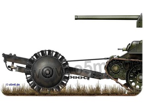 pt-34 mine roller russians tank 150&egraveme toys games 3d print model - Mito3D