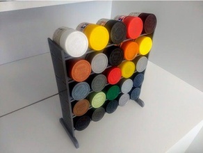 hobby paint rack 10 ml miniature bootles diy mr shelf shelves tamiya 3d print model - Mito3D
