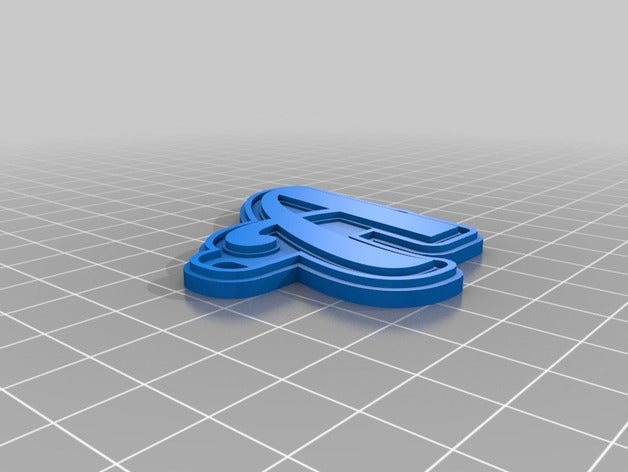 lettera i portachiavi personalizzato 3D print model - Mito3D