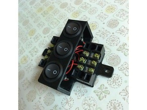 three position switch block electronics 3d print model - Mito3D