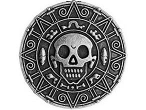 ouro asteca tesouro de piratas do caribe moedas emblemas 3d print model - Mito3D