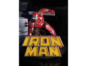 iron man logo action figure 3d printing flashforge finder 3d print model - Mito3D