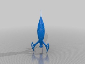 one part sci-fi rocket justforfun scifi 3d print model - Mito3D