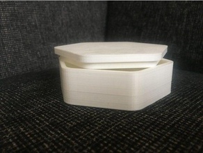 apilable prisma hexagonal contenedores openscad envase caja de almacenamiento 3d print model - Mito3D