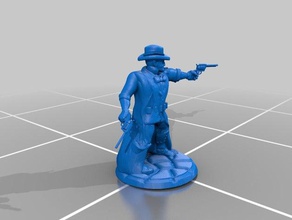 sheriff oko people dnd miniature old west 3d print model - Mito3D