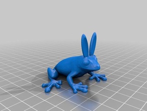 easterfrog animali coniglietto orecchie di pasqua rana 3d print model - Mito3D