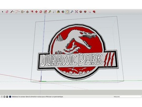 jurassic park 3 logo 3d l'impression 3d print model - Mito3D