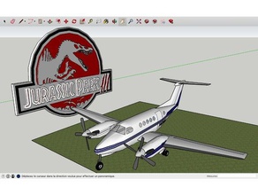 jurassic park 3 de avião 3d impressão 3d print model - Mito3D