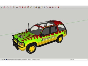 jurassic park ford explorer 3d printing 3d print model - Mito3D