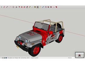 jurassic park jeep 3d baskı 3d print model - Mito3D