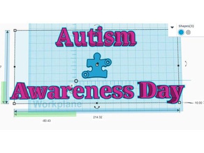 autism awareness day pulseira 3d impressão 3d print model - Mito3D