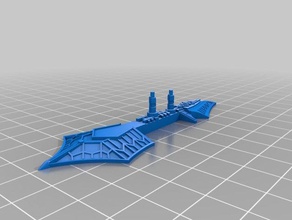 battlefleet gothic italianmooses chaos cruiser deck zu beheben - Spielzeug Spiel Zubehör 40k warhammer 3d print model - Mito3D