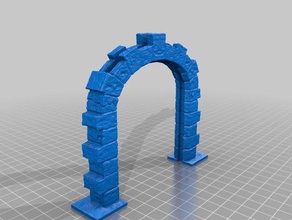 castle wall portcullis toys games 28mm gate city dd dungeons dragons pathfinder 3d print model - Mito3D