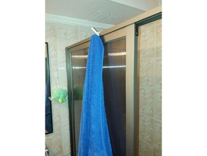 toalha do cabide da porta chuveiro casa de banho gancho 3d print model - Mito3D