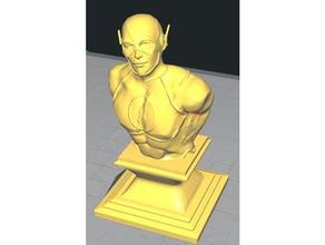 flash bust remix 3d printing dc comics pedestal superhero 3d print model - Mito3D