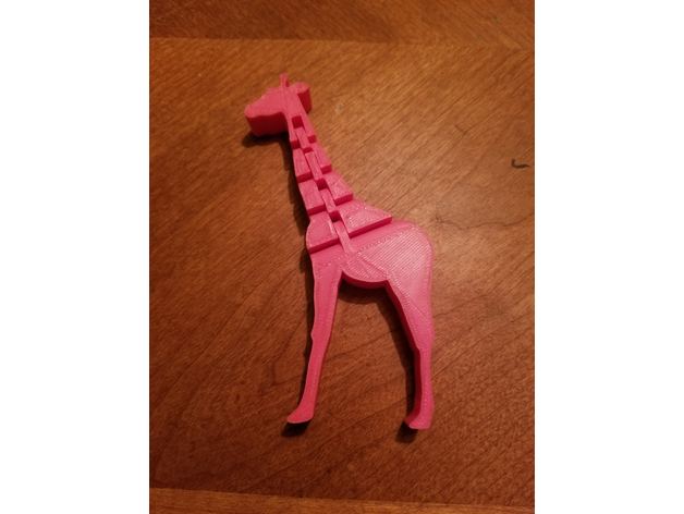 flexi-tête de girafe 3d l'impression L'impression articulés mignon jouet 3D print model - Mito3D