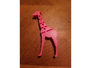 flexi-Kopf der giraffe 3d drucken 3d-drucken artikuliert Niedlich Spielzeug 3d print model - Mito3D