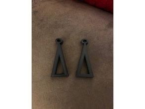 triangle earrings 3d print model - Mito3D