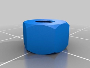 m4 tuerca de 1 mm paso 4 od partes personalizado 3d print model - Mito3D