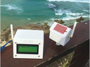 lora de longo alcance estação meteorológica eletrônica 20x4 display lcd arduino o uno a umidade chuva sensor temperatura 3d print model - Mito3D