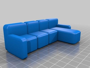 mini sofá 3d impressão móveis 3d print model - Mito3D