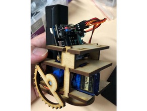 knuckledraggerbit Robotik bbc microbit lasercut servo 3d print model - Mito3D