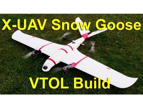 x-uav snow goose vtol componentes rc veículos tjl conversão xuav mini ganso 3d print model - Mito3D