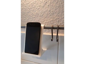 smartphone stand grundtal kitchen dining hanging ikea holder 3d print model - Mito3D