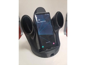 phone stand amplifier mobile groovy smartphone holder sound 3d print model - Mito3D
