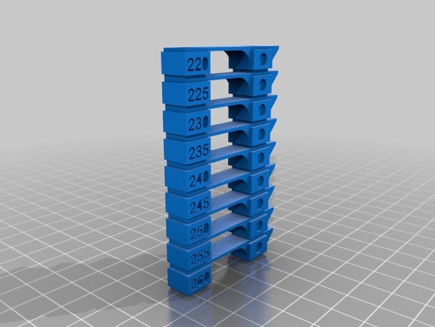 petg temp torre cura 220-260 gradi 3d la stampa test 3D print model - Mito3D