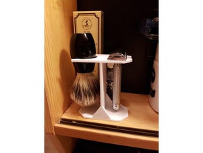 shaving brush razor holder bathroom 3d print model - Mito3D