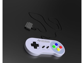 snes controller video games 3d print model - Mito3D