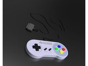 snes controlador de vídeo jogos 3d print model - Mito3D