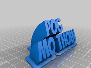 pog mo thoin de la oficina personalizado 3d print model - Mito3D