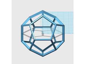 dodecahedron space frame model math art 3d print model - Mito3D