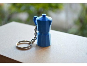 moka coffee pot keychain keychains cafe chaveiro 3d print model - Mito3D