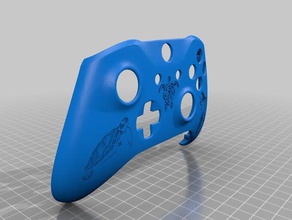 xbox um controlador personalizado casca de tartaruga edição vídeo jogos a placa face painel frontal mar enrole 3d print model - Mito3D