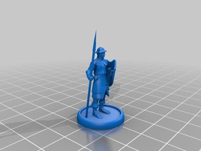 guards different stances games dnd fantasy miniature roleplay roleplaying soldier stl tabletop 3d print model - Mito3D