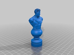 dc superman de ajedrez 3d impresión 3d print model - Mito3D
