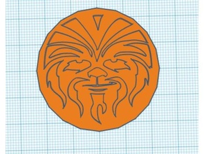 wookie face makercoin coins badges 3d print model - Mito3D