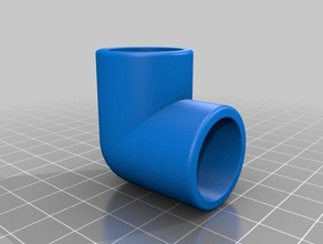 conduit elbow 90 degrees 20mm od pipe outdoor garden 3d print model - Mito3D