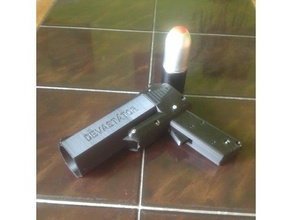 devast&aacutetor grenade launcher sport outdoors airsoft gas gun openscad paintball 3d print model - Mito3D