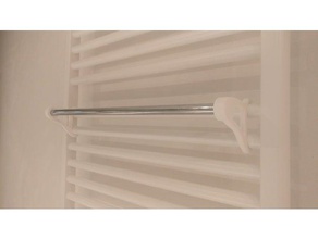towel bar hooks vasco iris radiator bathroom accessories hook 3d print model - Mito3D