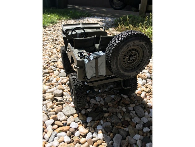 spare tire holder mb jeep rc vehicles 3D print model - Mito3D