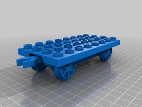 lego duplo vagão construção brinquedos 3d print model - Mito3D