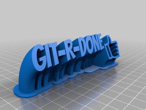 git hecho de la oficina personalizado 3d print model - Mito3D